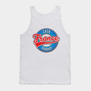 Caen Normandy France retro logo Tank Top